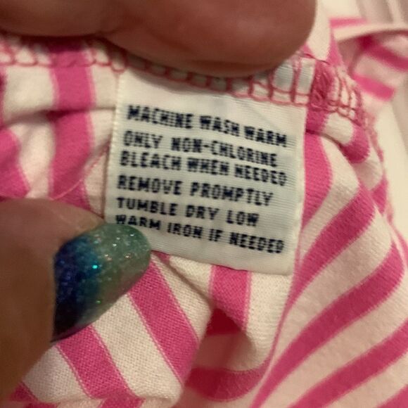 Polo by Ralph Lauren size large pink stripe & pink trim - Picture 7 of 11
